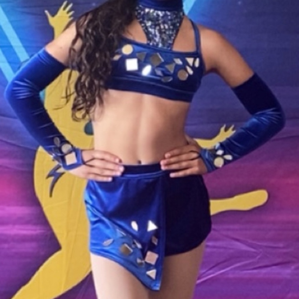 Royal blue Jazz dance costume